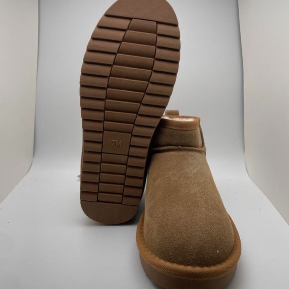 CUSHIONAIRE Women's COZY pull on boot CHESTNUT 7 - Picture 5 of 6